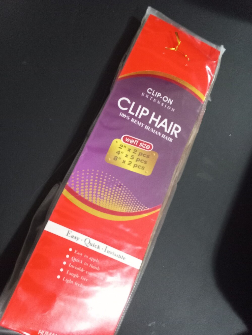 Clip-On Hair Extensions - Brown - Clip Hair